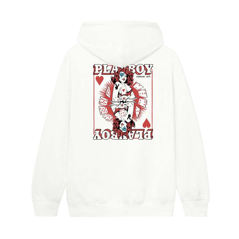 Playboy Queen Of Hearts Men's Hoodie Beige | 523198VJF