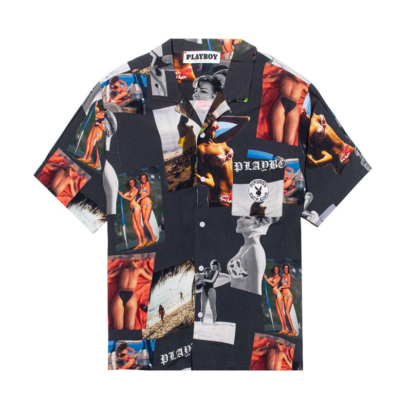 Playboy Sandbar Button Up Men's Shirts Multicolor | 045127HEK