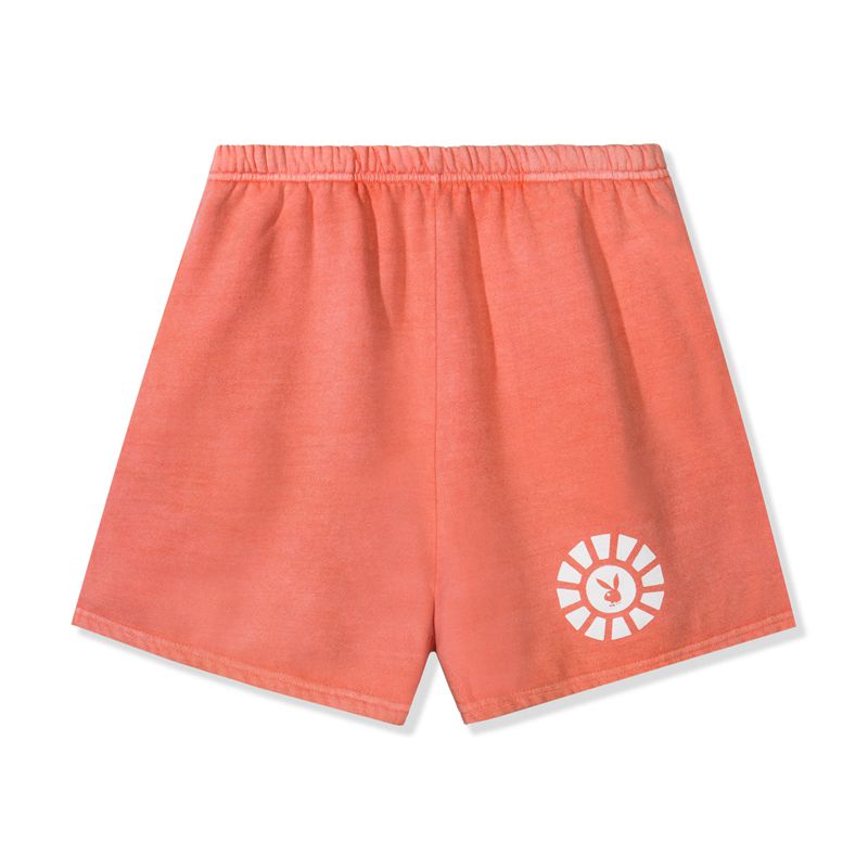 Playboy Sunburst Graphic Sweat Men's Shorts Coral / White | 489021DSL