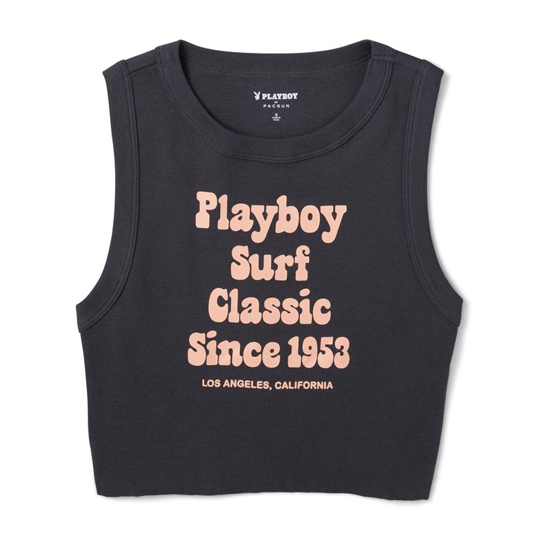 Playboy Tidal Women's Tank Black | 217563PIV