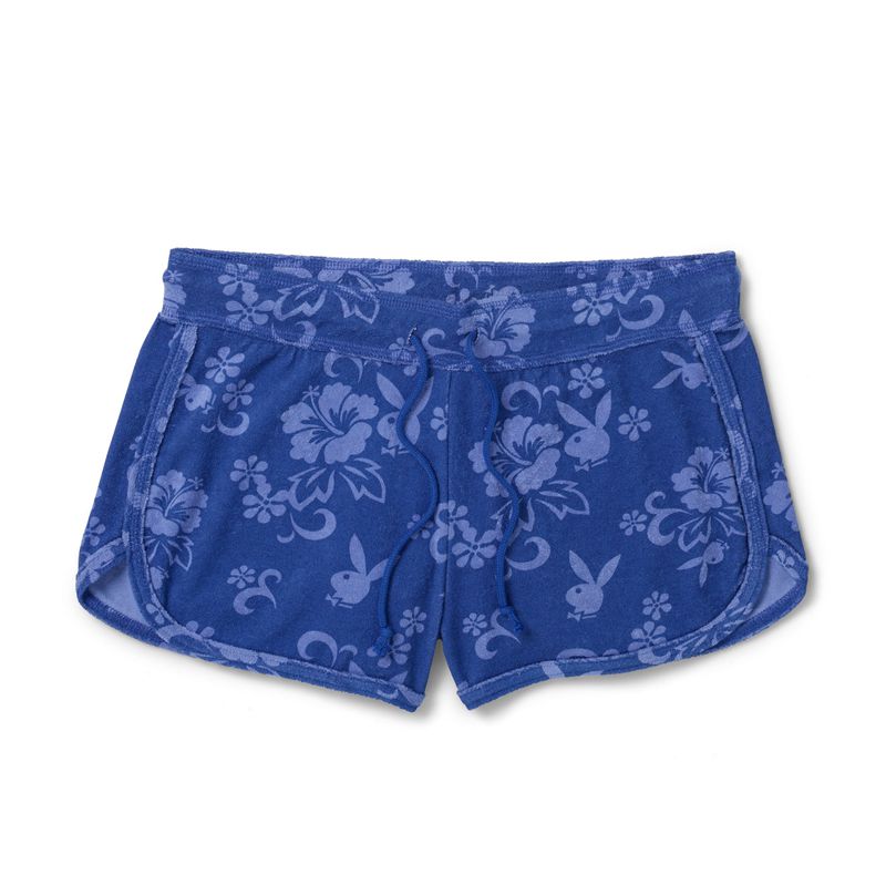 Playboy Tropicana Terry Sweats Women's Shorts Blue | 582706BVP